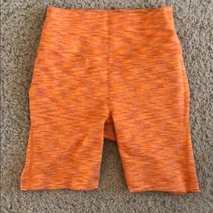 Orange biker shorts